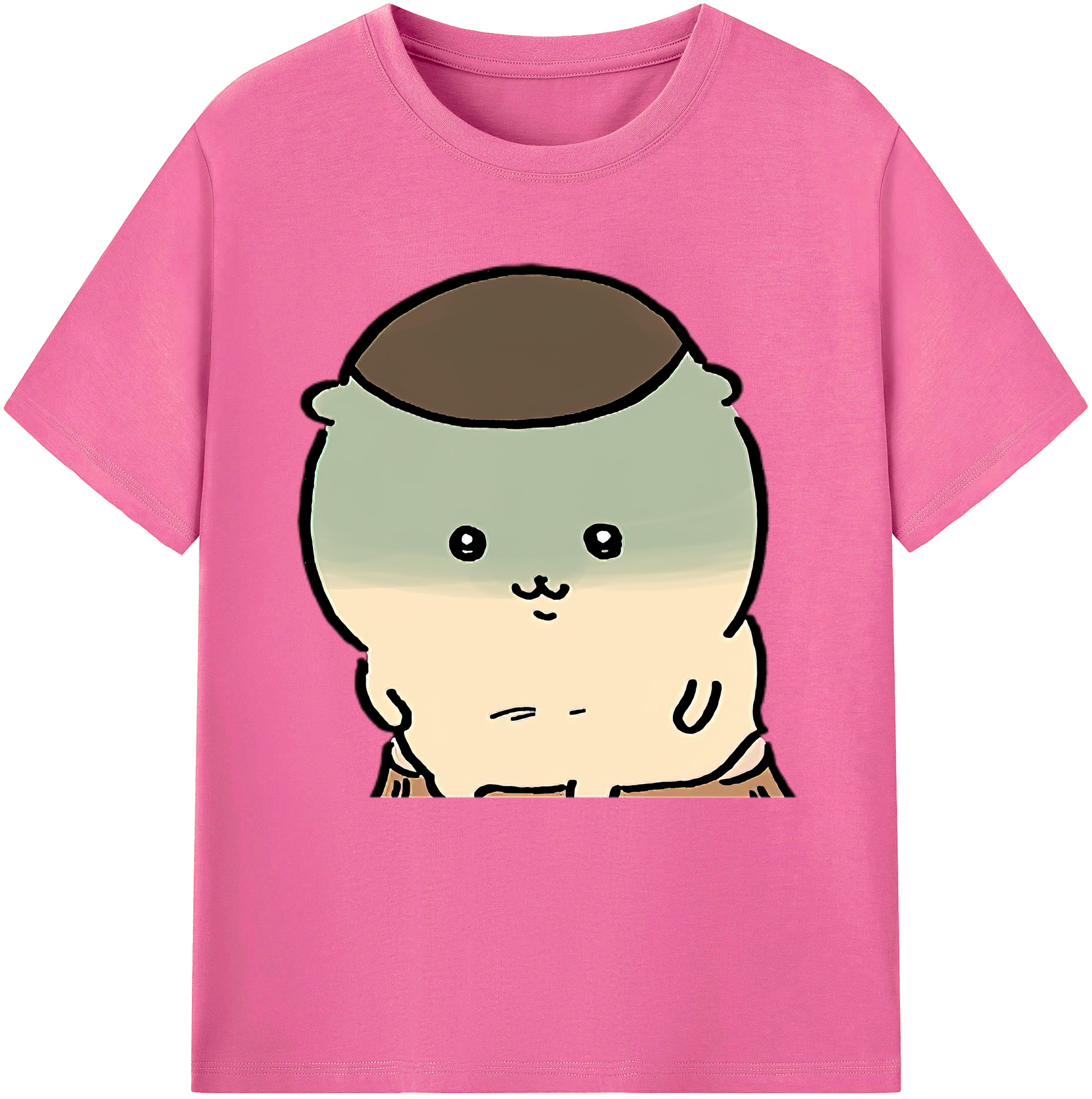（画像用） ちいかわ くりまんじゅう Chii-kawa kuri manjū レディースカジュアルプリントTシャツ（綿100％）